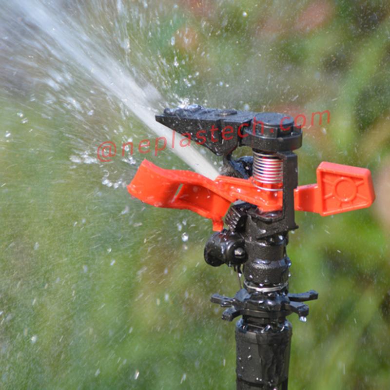 avståndsjusterbar och sprutvinkelstyrbar plast trädgård gräsmatta jordbruksmark impuls Sprinklers