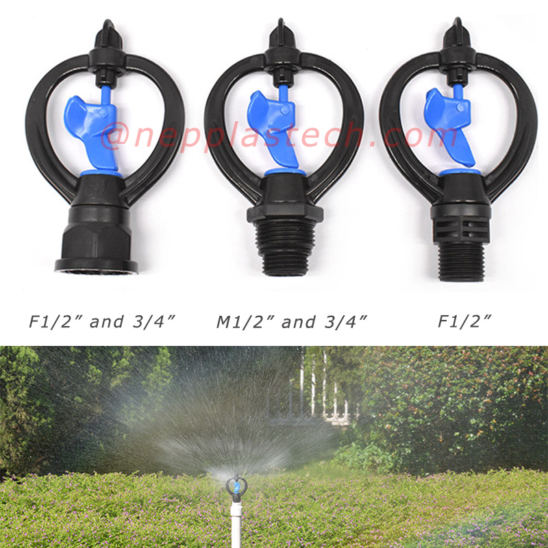lantbruk spray bevattningsutrustning 1\/2 tums roterande sprinklers barnkammare buske vattning mellanavstånd turbinsprinklers