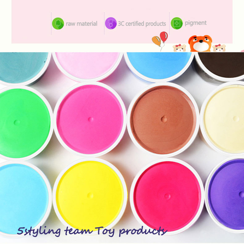 Fabrik direktförsäljning ultralätt lera 24 färg färg lera barn DIY leksakspack grossist rymd färgad lera
