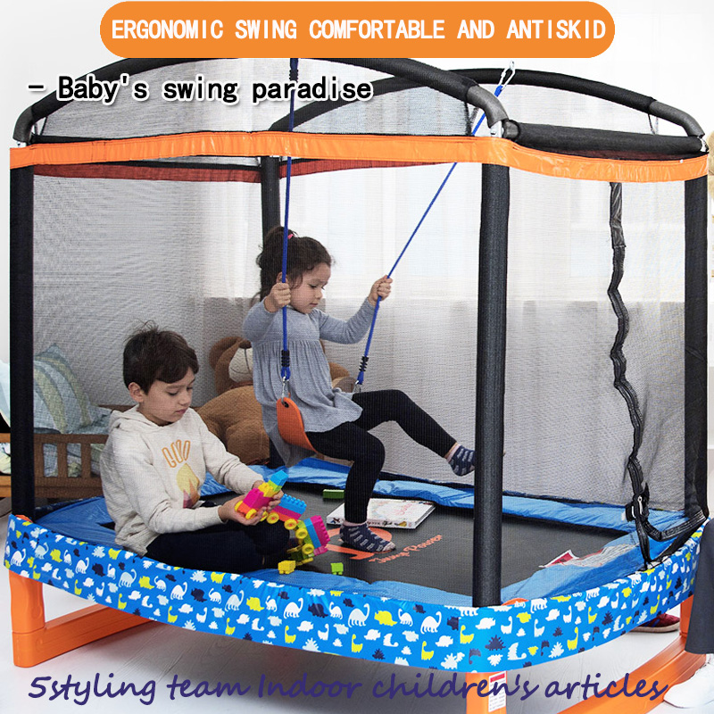Amerikansk trampolin för barnhem för barn inomhus trampolin med skyddsnät