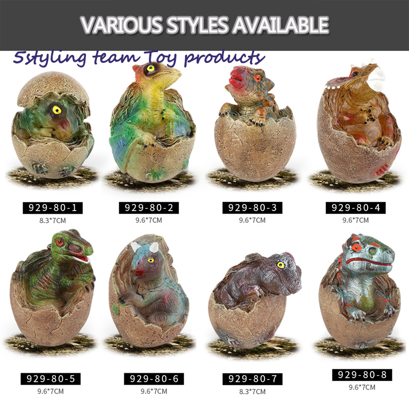 Gränsöverskridande speciella syfte för Amazon Jurassic mjukt gummi skal som bryter ljud, ljus, dinosaurieägg, barns pedagogiska leksaker