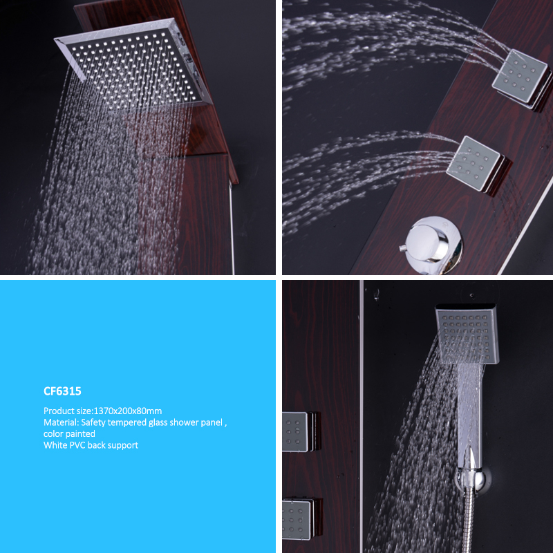 Säkerhet härdat glas duschpanel CF6315