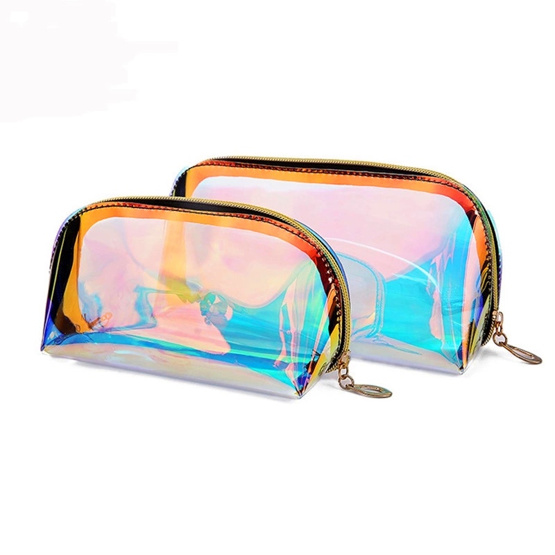 Eget genomskinlig TPU- holografisk kosmetisk påse Personlig Laser Pvc Makeup Bag