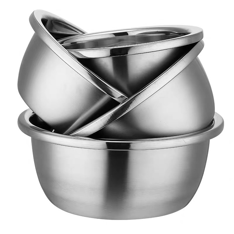 Köksverktyg Stainless Steel 201/304 Solid and Durable Basin Thin Edge Mixing Bowl