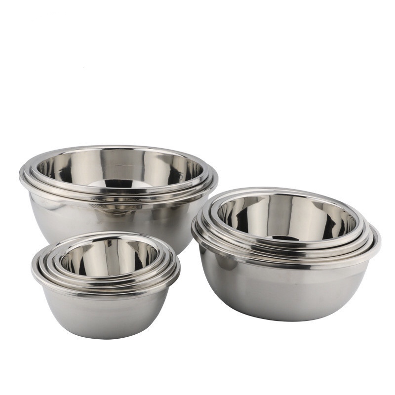 Köksverktyg Stainless Steel 201/304 Solid and Durable Basin Thin Edge Mixing Bowl
