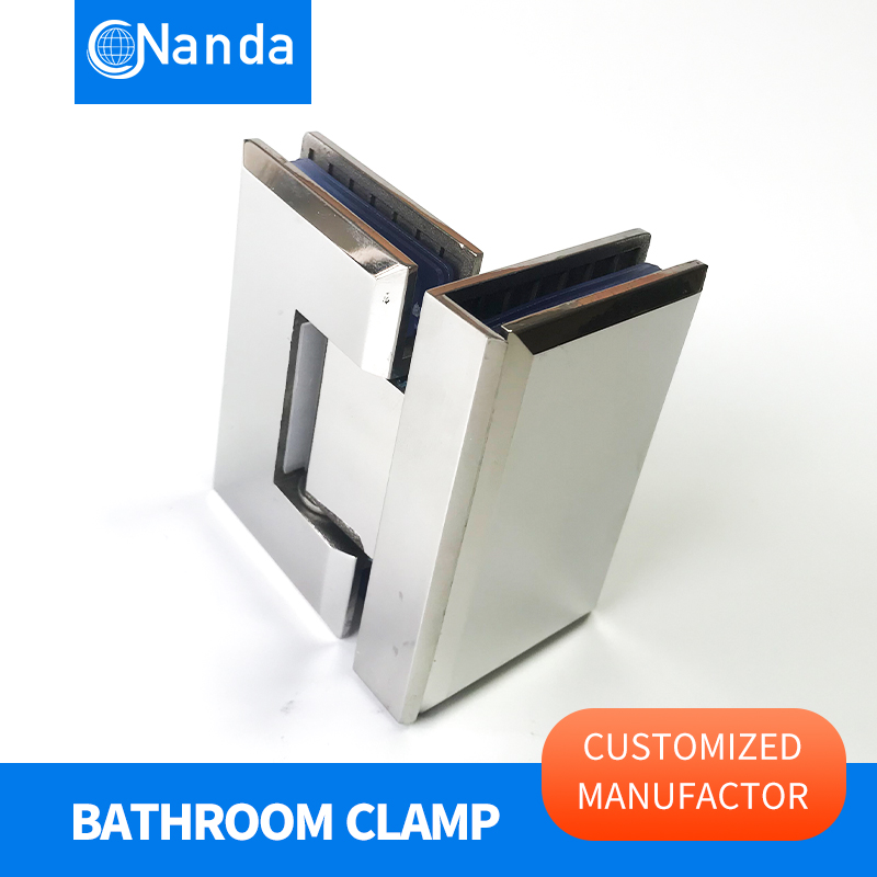 Plats för badrumsklippning 90-gradens bilateral plektrummets magasin för duschrum glas gångjärn
