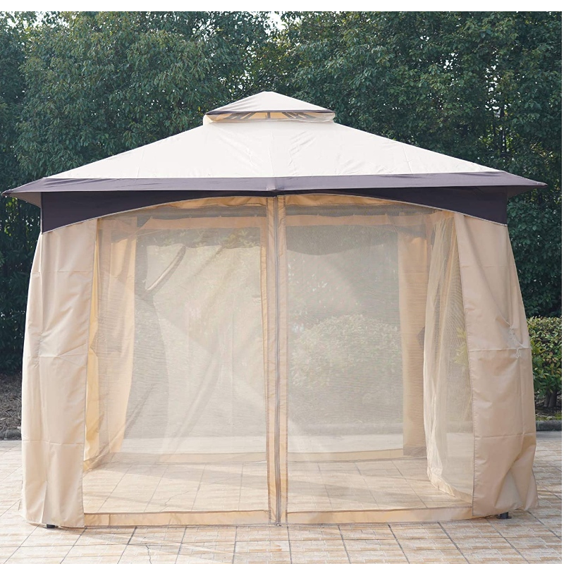 Double Roof Outdoor With Soft Top Gazebo Cannoni