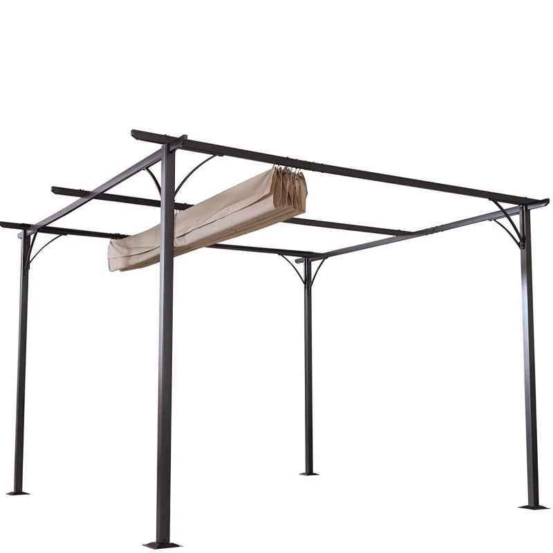 Hämningsbar Pergola med Canopi Outdoor Gazebo