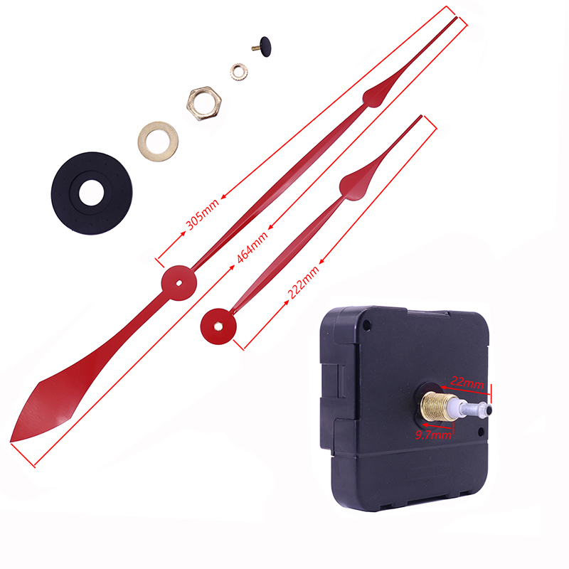 HR1688 17 mm högt vridmoment I axel klockmekanism och serpentin klockhänder