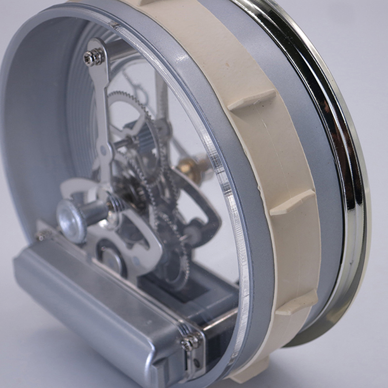 97MM silverskelettbordsklocka