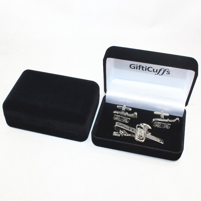 Objekt D-26L runt form Velvet Box för manschettknappar, slipsklämma, mm.95*68*36, vikter omkring 65g