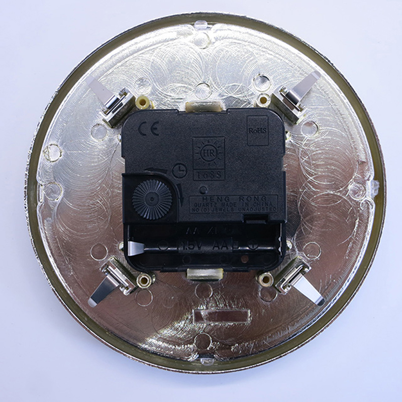 130 mm rosa silvercirkulär väggklockinsats