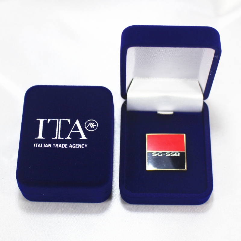 Objekt F-10 runt form Velvet Box för bricka eller mynt, mm.45*55*22, vikter omkring 23g