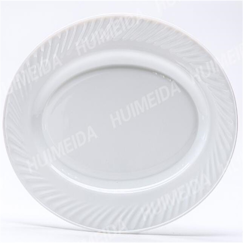 Middag av opalsglas av glas (HYP OVAL PLATE)