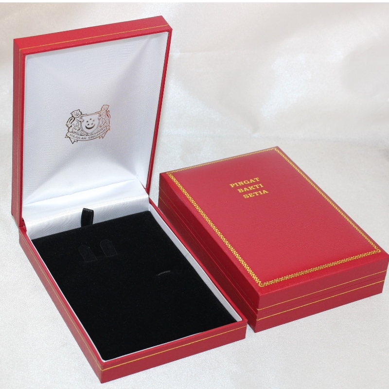 Artikel V-15S rektangel Leatherette Paper Box för 75 * 120 mm medalj, mynt & badge, mm mm. 97 * 143 * 34, vikter cirka 170 g