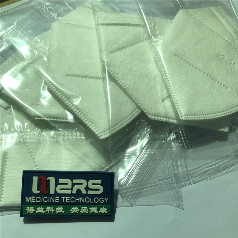 2020 Nonwoven KN95 Skyddande icke-medicinskt vikbart halv 5-lags ansiktsmask för självanvändning