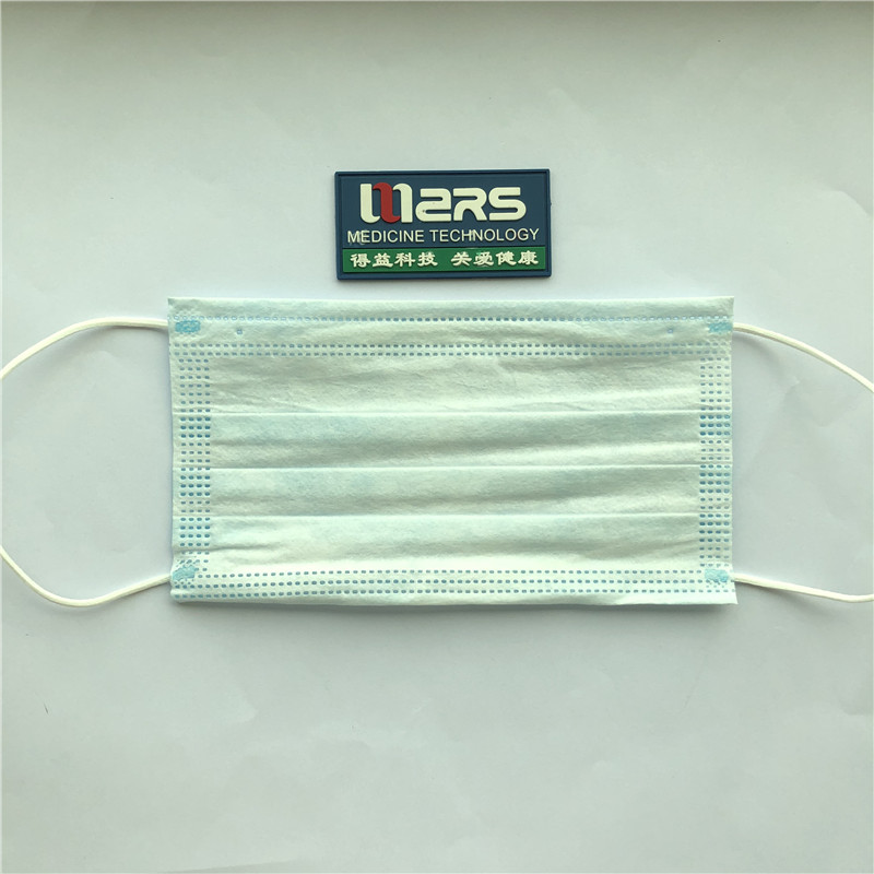 Grossistfabrik 3-enda non-woven engångsmedicinsk ansiktsmask med öronslinga