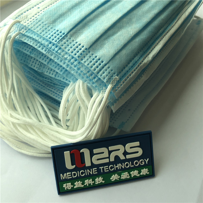 Grossistfabrik 3-enda non-woven engångsmedicinsk ansiktsmask med öronslinga