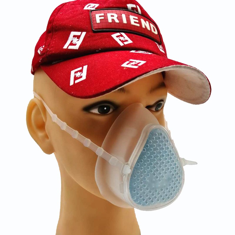 S8 \/ S9 Fyra-lagers filtreringshastighet för engångsvirusbeständig silikonmask är inte engångsbruk 98,2%