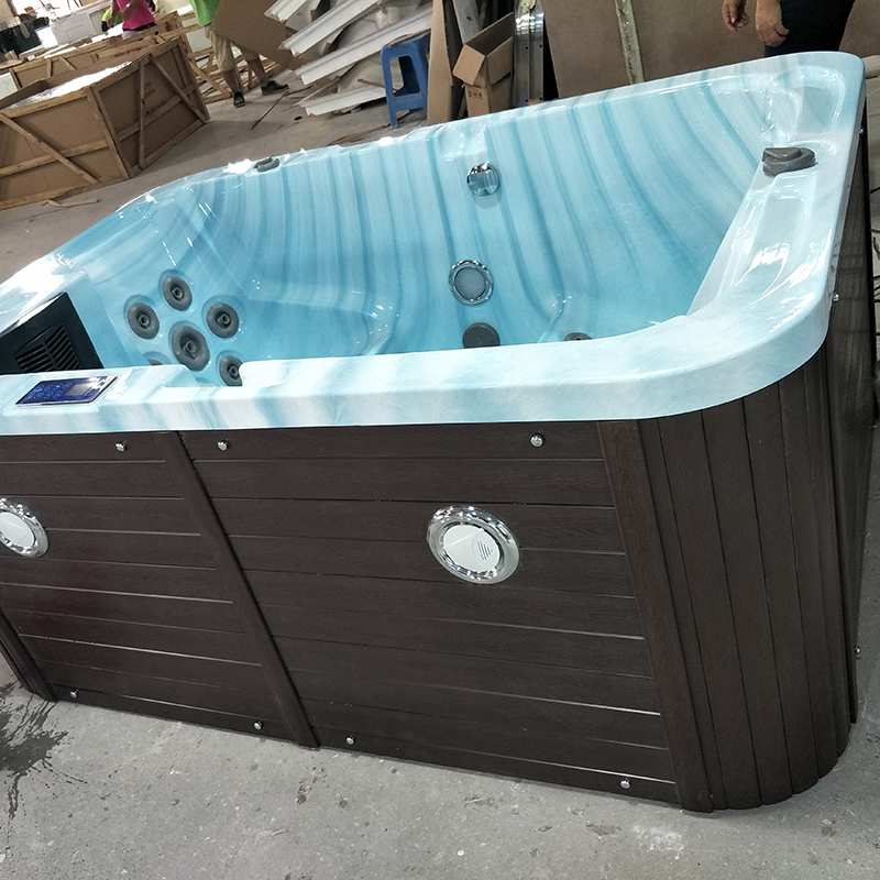 Lyxbad 3-personers spa Whirlpool Utomhus-spa Hot tub Massage Badkar Whirlpool