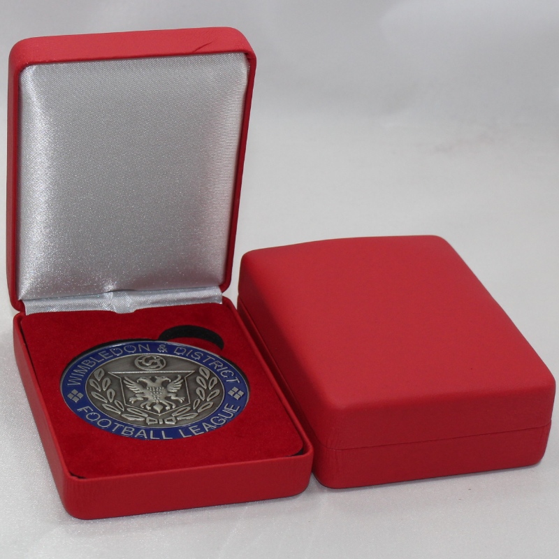 Objekt T-03 medaljlåda täckt med flanellett eller PU-läder för 35-50mm mynt, märke ＆ liten medalj mm mm.70 * 91 * 35mm, vikter ca 92g