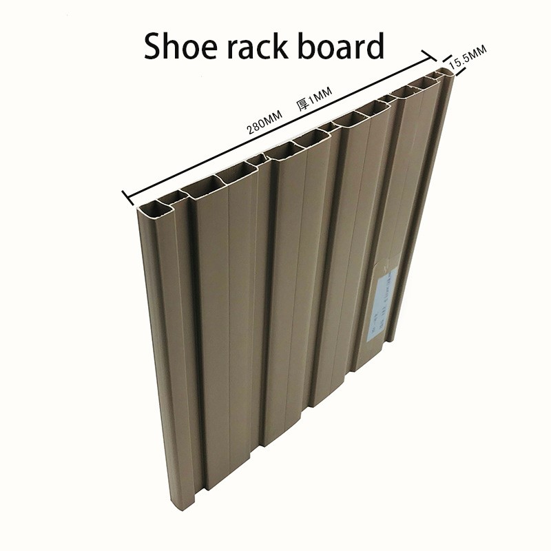 Extruderad PVC ihålig plastprofil extruderingskort PVC-plattprofil för skostativ