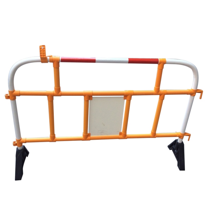 PVC Crowd Control Barrier fotgängare plast barriär säkerhet pvc plast staket med röda reflekterande ränder