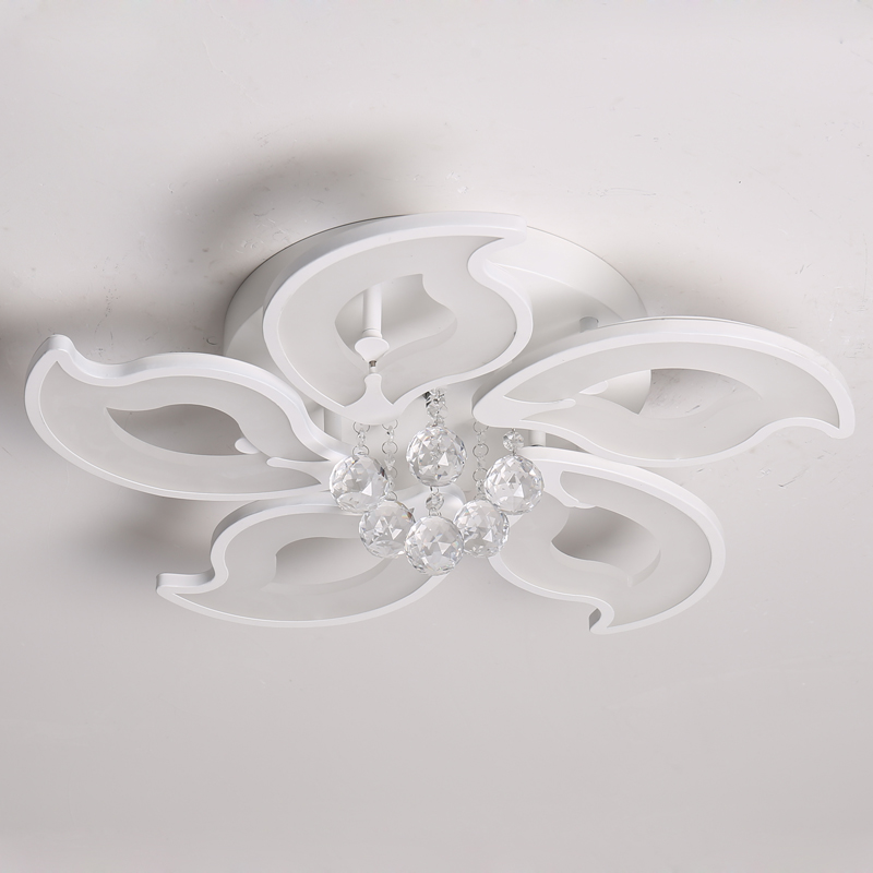 Taklampa LED-kristallkronkrona blommform med 5/8/15 huvuden