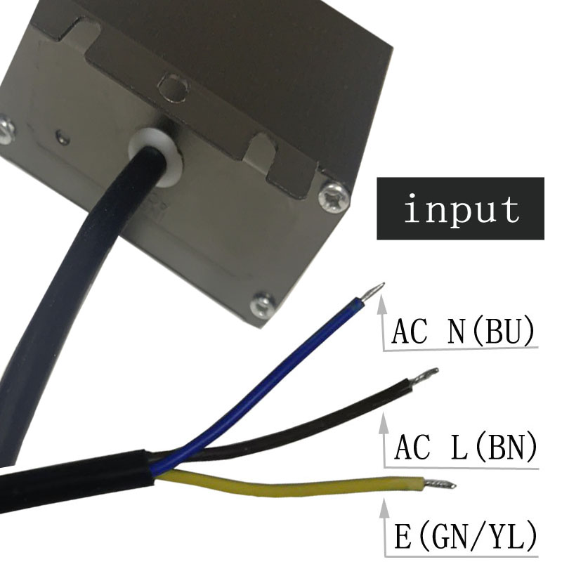 Svartgrå aluminiumskal LED-remsor driver 12v120w reglerad spänning vattentät