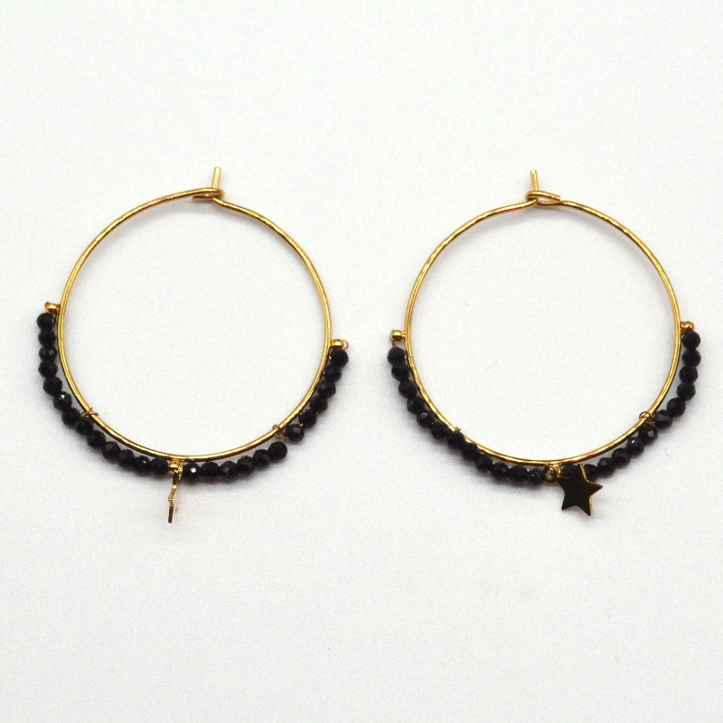 Runda örhängen, bära pärlor, etnisk stil, retro, bohemisk stil, cirkelörhängen, damstil, stjärnbohemisk stil, hänge, Kina Ruifanbao smycken bearbetningsfabrik