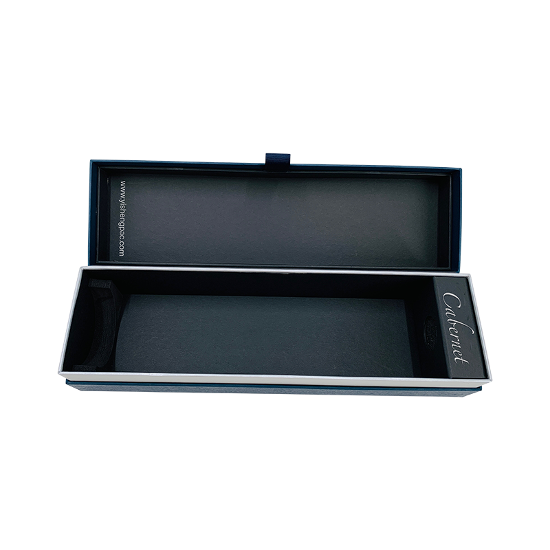 Mörkblå vin presentförpackning Champagne presentförpackning lyxig och elegant