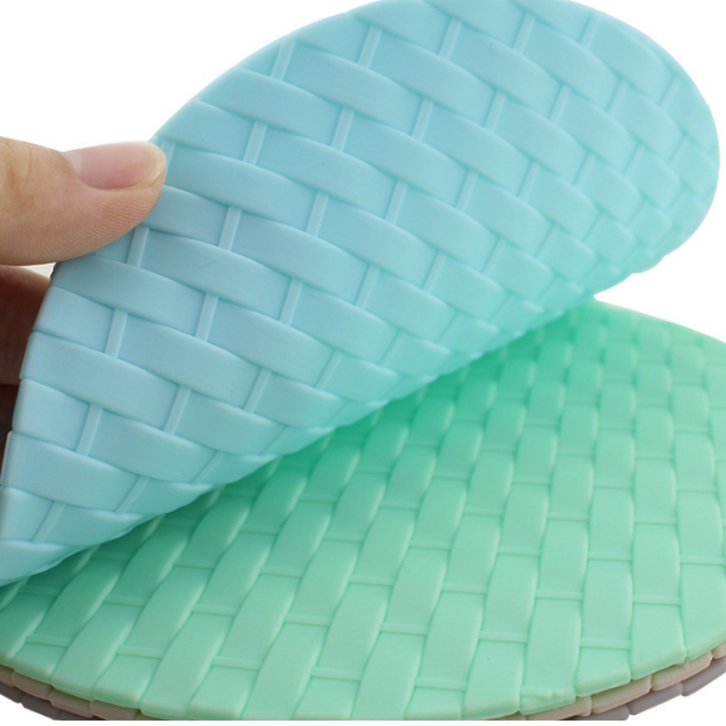 Rund vävd krukkmatta