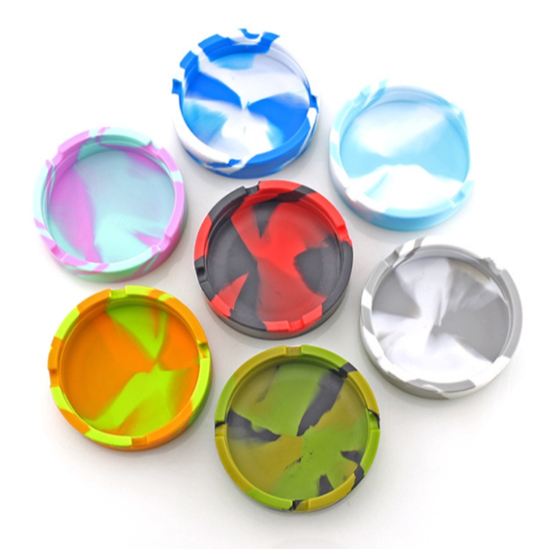 Rund kamouflage askkopp