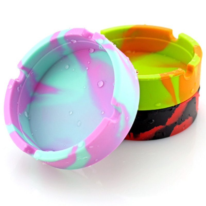 Rund kamouflage askkopp