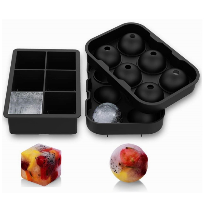 Silikonisbox set 6 med 6 isgaller 2 stycken whiskyisblockform