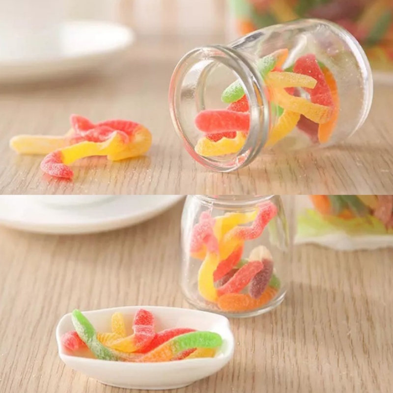 Silikonimsmak av larvformad larvformad fisk, chokladinsektsmodell, liten ormistlatte