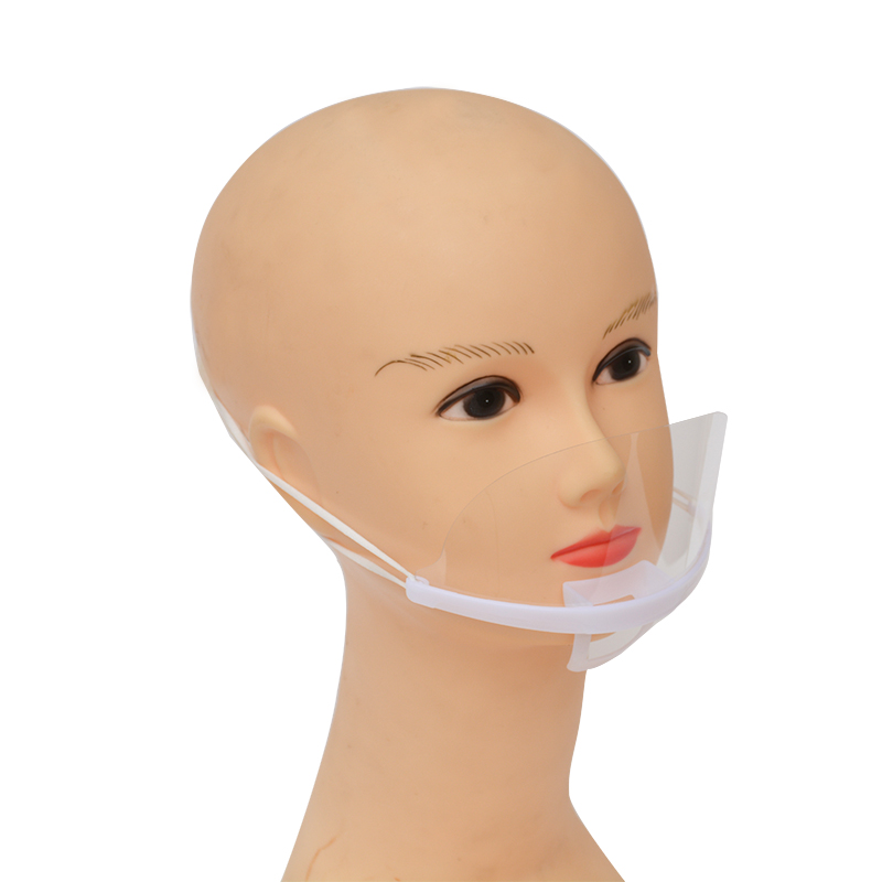 Kockmat Skyddande ansiktsskydd Klar munskydd Plast Transparent munskydd för kantine