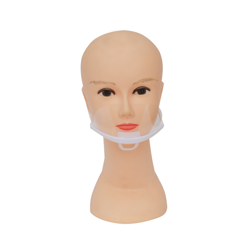 Kockmat Skyddande ansiktsskydd Klar munskydd Plast Transparent munskydd för kantine