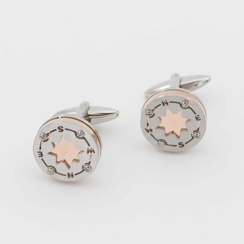 Manschettknappar i rostfritt stål i två färger