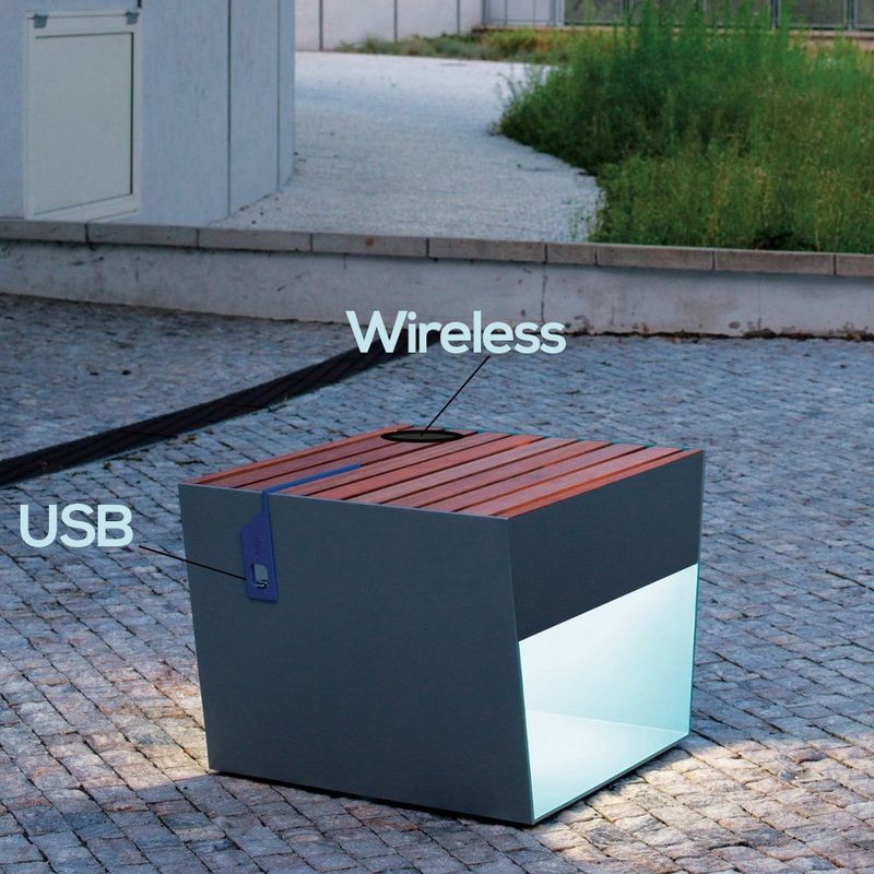 Billigt pris olika design WiFi USB laddning Solar Metal Box