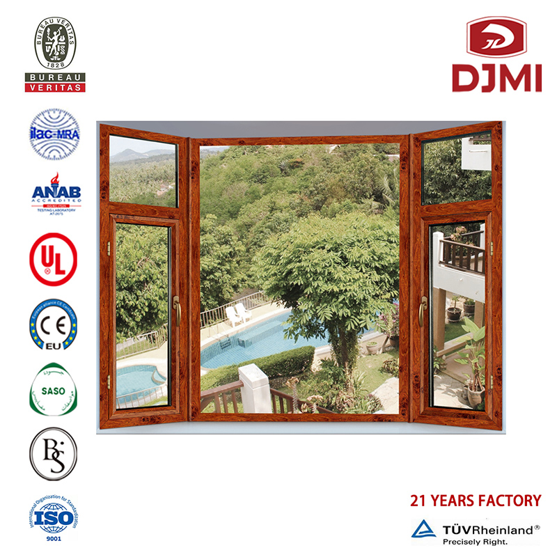 Aluminium Tilt Open Window Professionell vattentät fransk blind Inside Dubbel Glass Windes Casement Windes for Uk Italian Style Windows Ny Design Franska Stil Blind Inside Double Glas Water and Sound InsulationFönster China