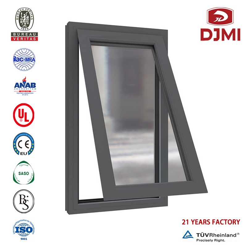 Tillverkare Price Tilt Turn Window Mechanism Multifunktionellt Durabil Swing Wood FärgCasement Fönster Tilt Sash Windows Professional Aluminum Swing Windows With Clear Temped Glass Grill Design Casement Window
