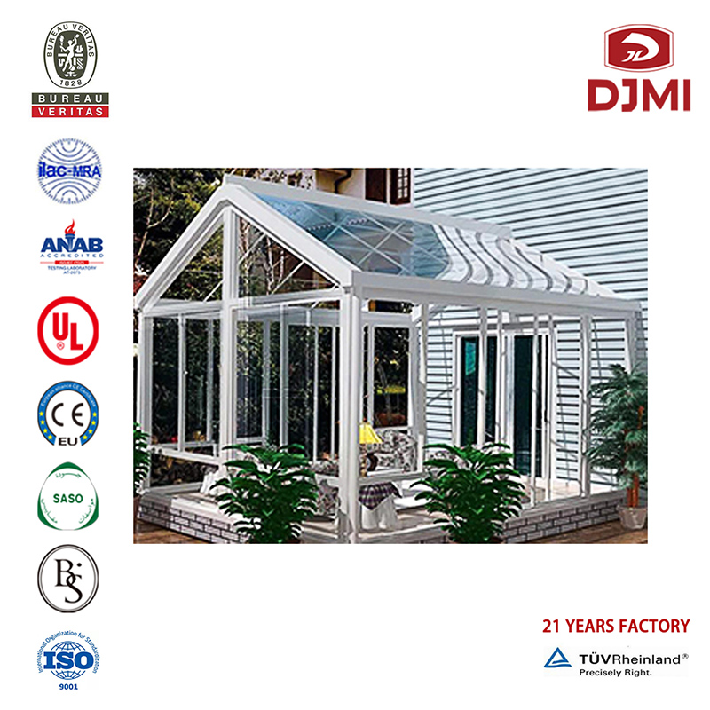 Professionellt skräddarsytt glas hus Balcony Sunroom New Design Sun Room House Temped Glass Best Seller Sunroom Brand New Sun Sunshade Aluminium Patio Room Glass Aluminium Sunroom
