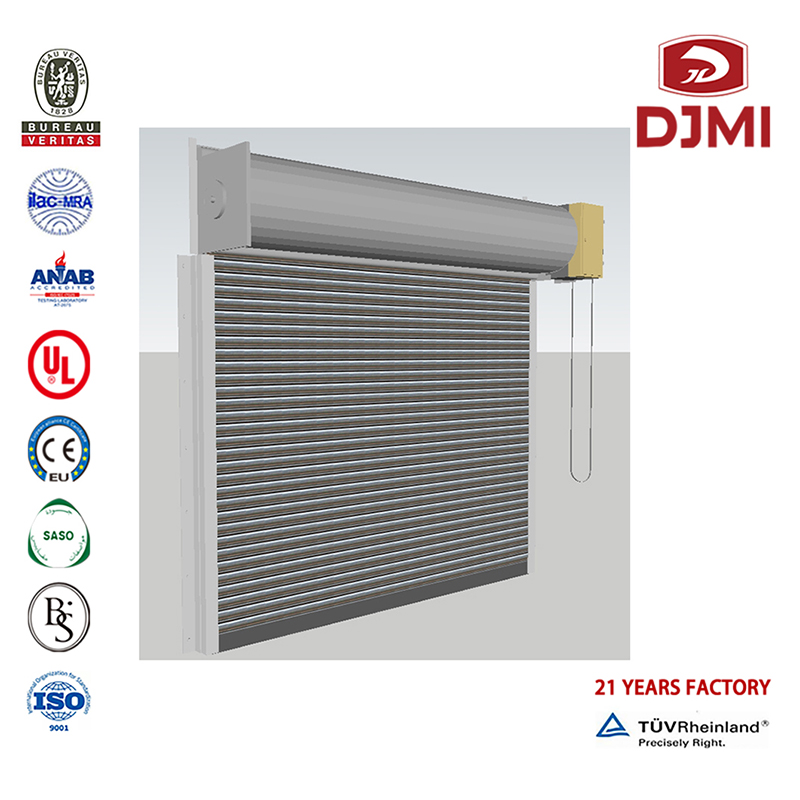 Eletriska rullar upp till dörrar med vita Garage Door Anpassa sektoriella Anti Theft Panel Garage Dörr Multifunktionell High Quality Shades Clear Vision Garage Door