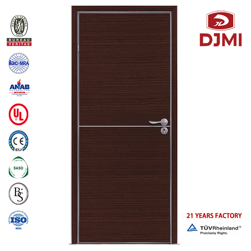 Mdf Vattenfri, ljudsäker, träsäkrad, kinesisk fabrik för enkel formgivning av inre trä Hotell Melamine Mdf Flush Door High Quality Professional Fashion Glass Style Simple Design Wood Lamination Lakes Mdf Moulded Melamine Iron Door