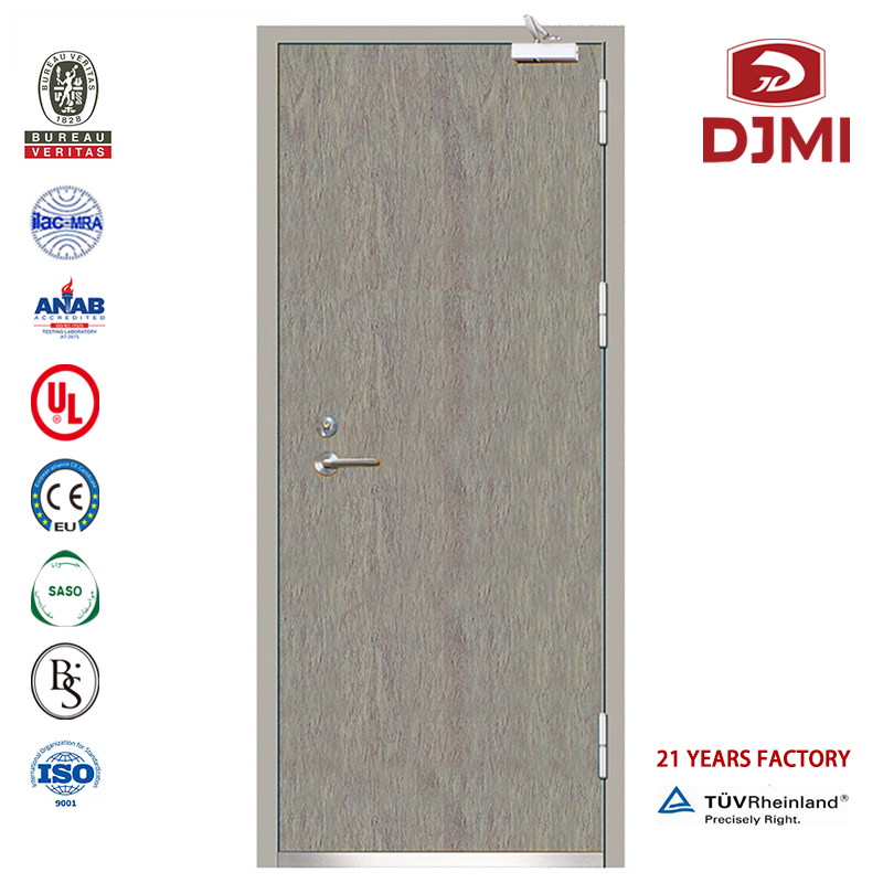 Kinesisk fabrik i kommersiell motoråtkomst till en värmebeständig stålbranddörr Hög kvalitet 2 paneler Bs en brand med intern säkerhet Limblåssäker ståldörr Billig klassad brandutgång Stålsäker dörr