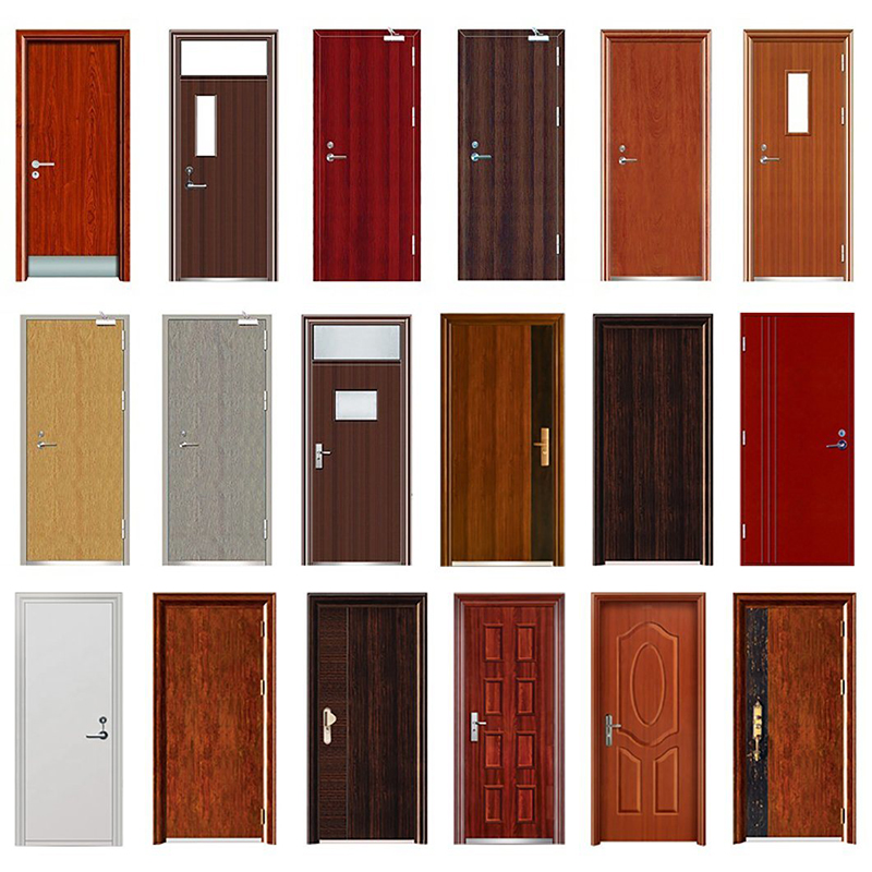 Säkerhetsdörrens multifunktionella puertas De Chapa Deluxe Single Swing Personzied Design 0.5/1.0Mm Steel Security Door for Malaysia Professional Puertas De Chapa Galvanizada Precios Iron Gate Grill Security Door Använt Commercial Ste...