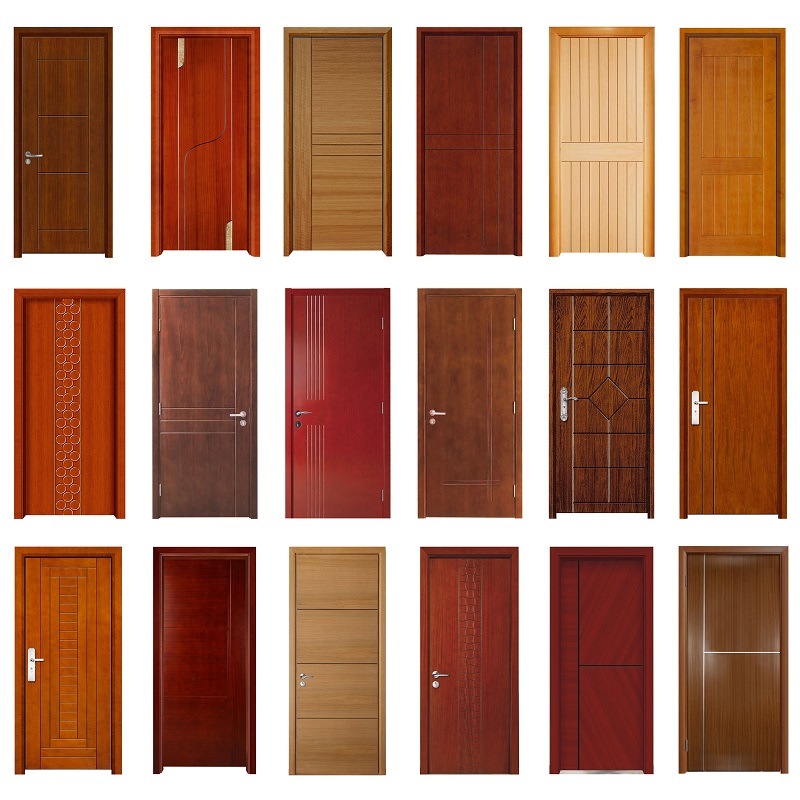 Billigt grossistpris Kärnhus Timber Door Wood Fire Doors For Hotell Customed Protection for Hotels Modern Wood Design School Fire Rated Door Chinese Factory Hotel Apartment Brandsäker Veneer Wood Door Design Protection