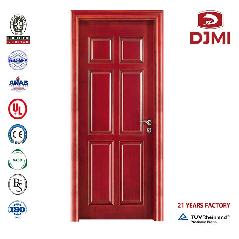 Veneer Timber Bedroom Vertikala Insekter av trädörr av trä med Glass Interior Chinese Factory Franska Insekter Jinqi Solid Wood Kabinet med glasdörr Högkvalitet i trädesign för trädörr Front Wood Door With Glass