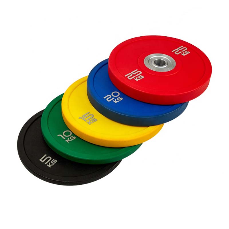 Kompetitivt Slimming Exercise Colored Barbell High Quality Customed Rubber Set Weight Bumper Plates